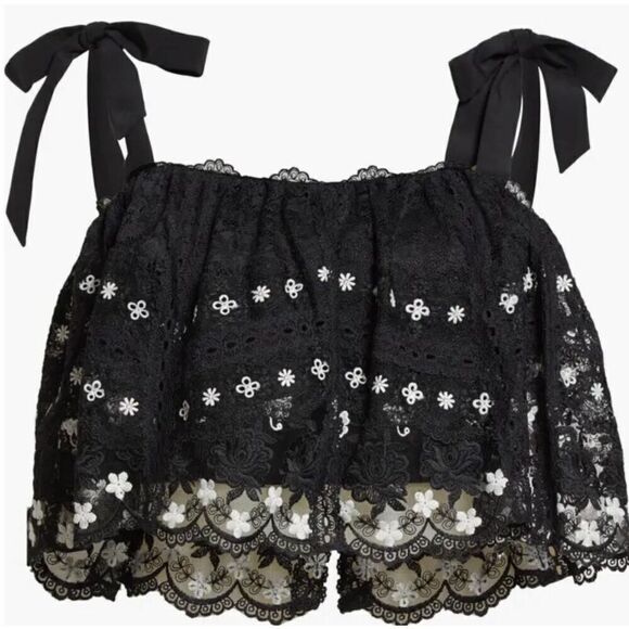 Saloni Jemi Pleated Crop Top, in Multicolor NWT Size 8 - Picture 1 of 11